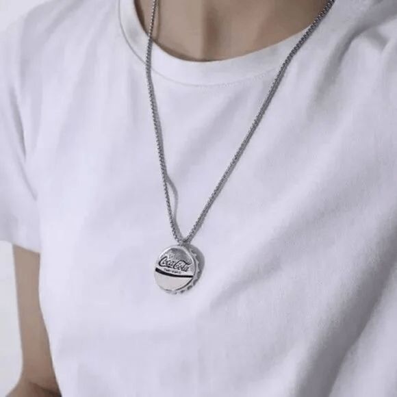 Coca Cola Cap Sterling Silver Unisex Pendant Necklace - Picture 6 of 7